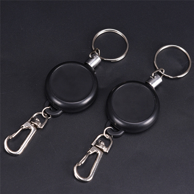 Conventional Reel - ที่ใส่บัตรแบบยืดหดได้พร้อมสายคล้องคอเหล็ก ที่หนีบเข็มขัด ที่ใส่บัตรประจำตัว ที่คล้องกุญแจ อุปกรณ์เสริม