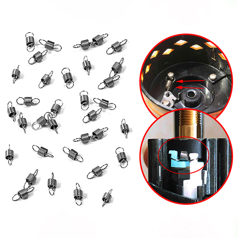 Fly Reel - ใหม่·10 ชิ้น สปริงต่อขยายสำหรับรอกตกปลา สปริงสวิตช์เปลี่ยนทิศทาง แขนสวิง รอกหมุน