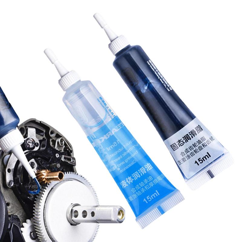 Reel Oil - รอกตกปลาการบำรุงรักษารีลแบบหมุนน้ำมันและน้ำมันหล่อลื่นเกียร์ป้องกันน้ำมันหล่อจาระบี
