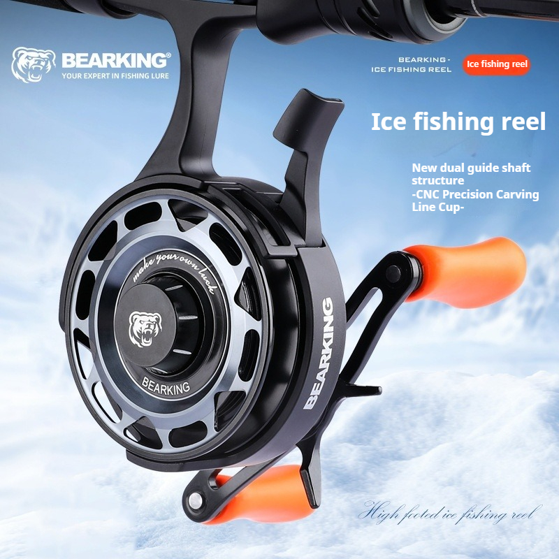 Ice Fishing Reel - รอกตกปลาน้ำแข็งในฤดูหนาว รอกสปินนิ่งแบบไมโครฟรอนท์แดร็กพร้อมเบรกแม่เหล็กสำหรับล่องแพน้ำแข็งและตกปลาทะเล