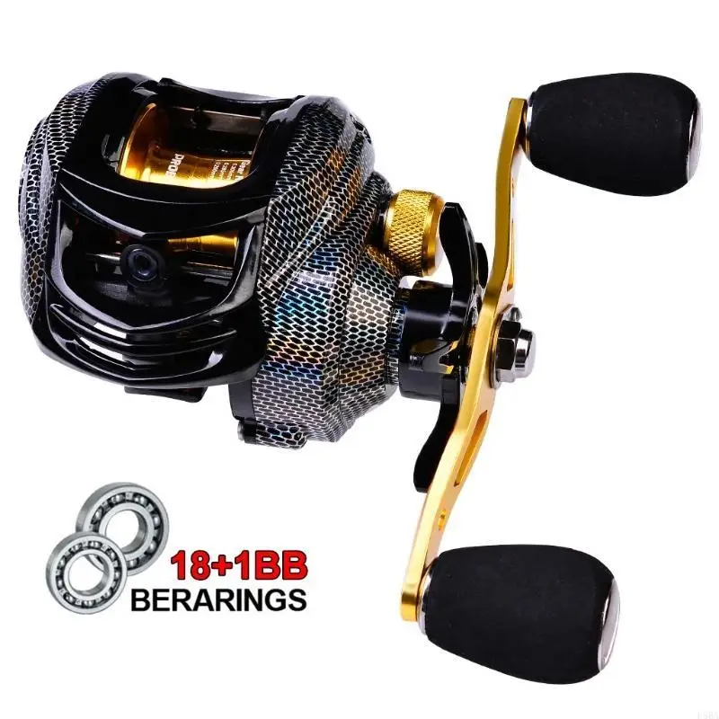 Baitcasting Reel - รอกเบทคาสติ้ง 652F 18+1 แบริ่ง รอกตกปลาโลหะน้ำหนักเบาพิเศษ พร้อมแกนม้วนแบบลึกหรือตื้นสำหรับตกปลา