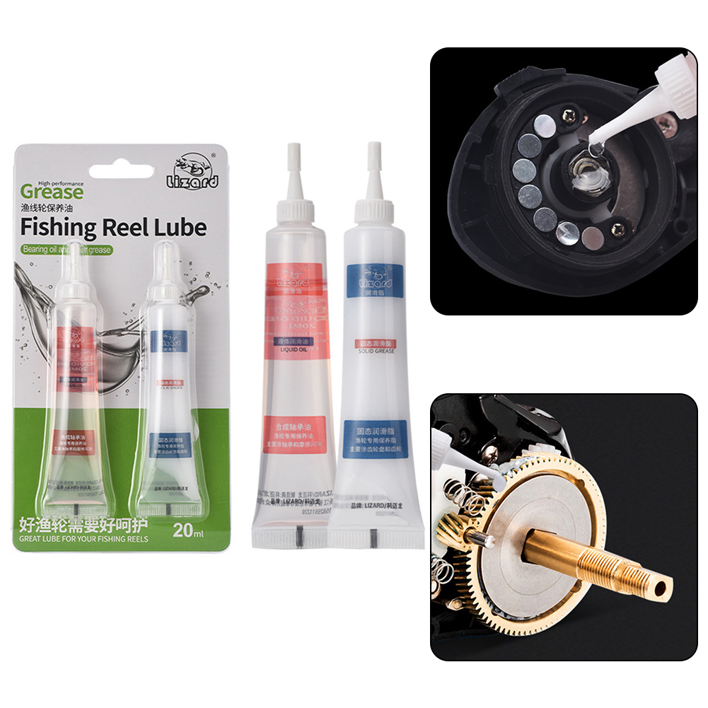 Fly Reel - รอกตกปลา Grease Reel Care รอกตกปลาน้ํามันจาระบีการบํารุงรักษาอุปกรณ์ตกปลาสําหรับหล่อลื่นชิ้นส่วนแรงเสียดทานโลหะ
